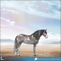 Horse Color:Nacre White Spotted Brown Ice Onyx Sabino Rabicano 