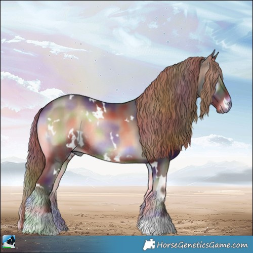 Horse Color:Nacre White Spotted Liver Red Onyx Rabicano 