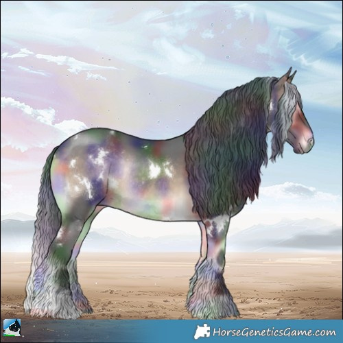 Horse Color:Nacre White Spotted Brown Onyx Rabicano 