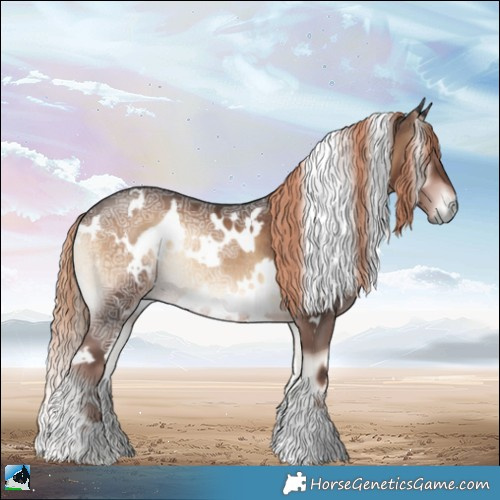 Horse Color:White Spotted Liver Red Onyx Ice Rabicano 