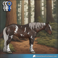 Horse Color:White Spotted Silver Brown Tobiano Rabicano