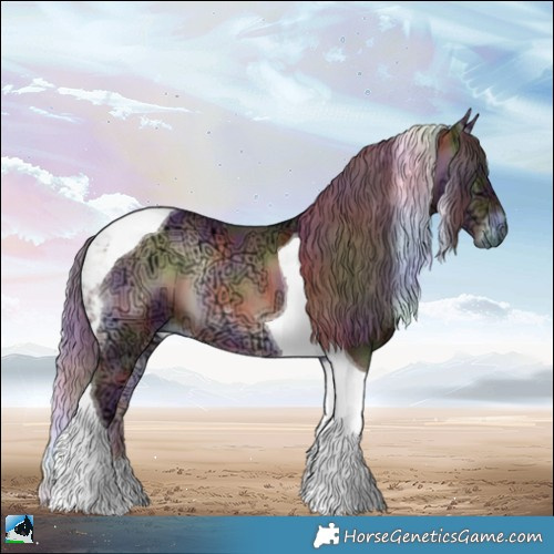 Horse Color:Nacre Chocolate Bay Ice Onyx Tobiano 