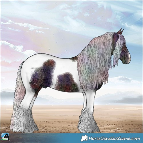 Horse Color:Nacre Chocolate Silver Black Chinchilla Ice Tobiano 