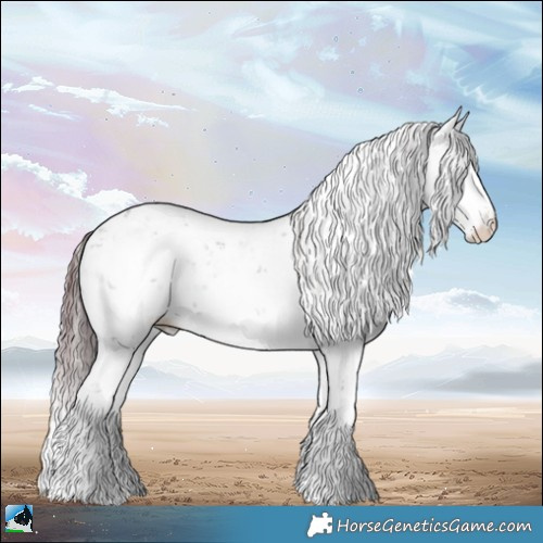 Horse Color:Chocolate Brown Chinchilla Ice Sabino 