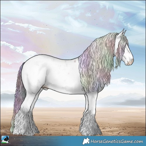 Horse Color:Nacre Buckskin Chinchilla Onyx Sabino Rabicano 