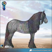 Horse Color:Nacre Brown Chinchilla Ice Rabicano