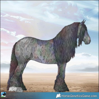 Horse Color:Nacre Brown Chinchilla Ice Rabicano 