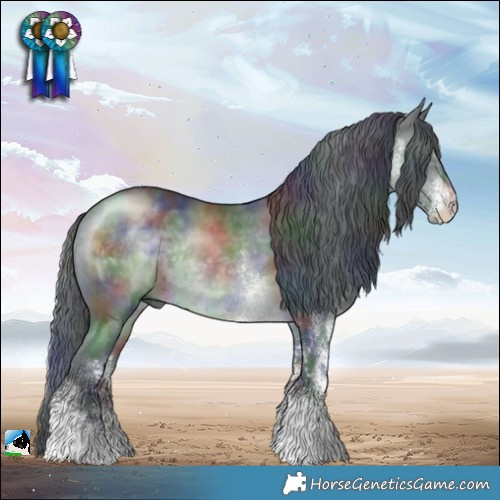 Horse Color:Nacre White Spotted Brown Chinchilla Rabicano 