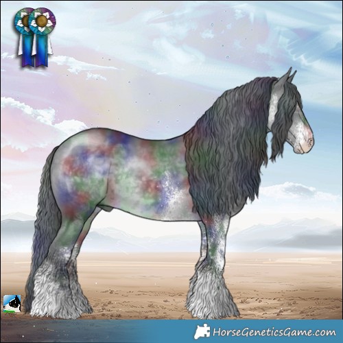 Horse Color:Nacre White Spotted Brown Chinchilla Rabicano 