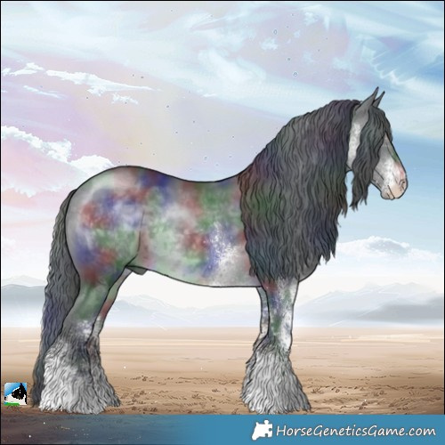 Horse Color:Nacre White Spotted Brown Chinchilla Rabicano 