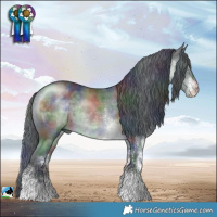 Horse Color:Nacre White Spotted Brown Chinchilla Rabicano 