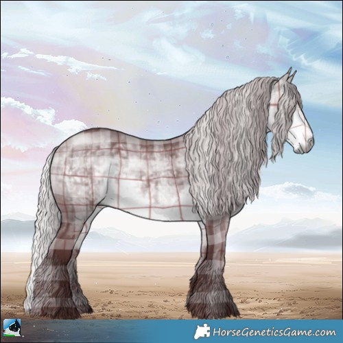 Horse Color:Plaid  Chocolate Silver Buckskin Chinchilla 