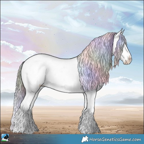 Horse Color:Nacre Chocolate Brown Chinchilla Sabino Rabicano 