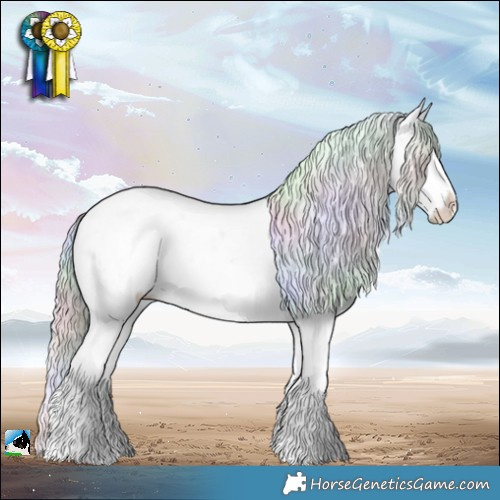 Horse Color:Nacre Silver Brown Chinchilla Sabino Rabicano 