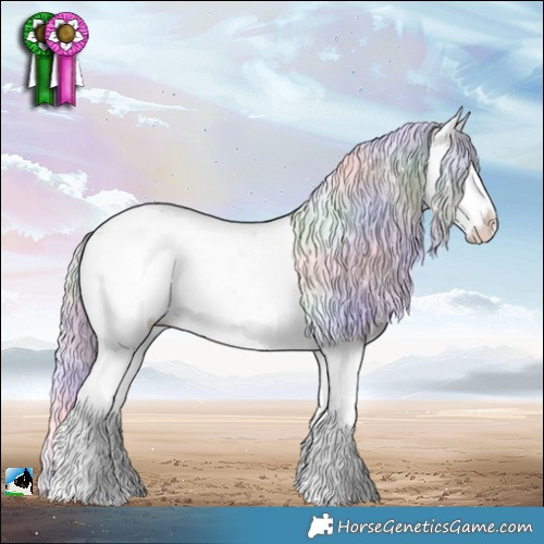 Horse Color:Nacre Chocolate Silver Brown Chinchilla Ice Sabino 