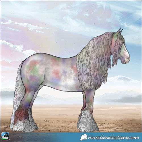 Horse Color:Nacre Chocolate Silver Brown Chinchilla Dun Sabino 