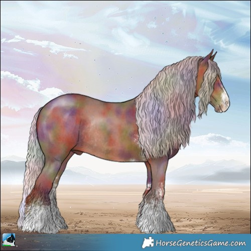 Horse Color:Nacre Chocolate Silver Brown Sabino Rabicano 