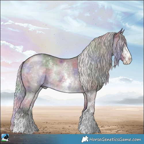 Horse Color:Nacre Chocolate Silver Brown Chinchilla Sabino 