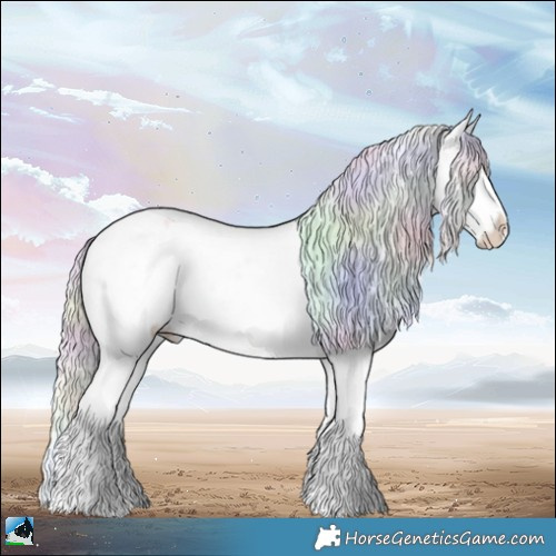 Horse Color:Nacre White Spotted Liver Red Dun Chinchilla Sabino 