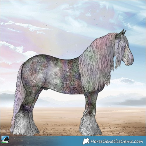 Horse Color:Nacre White Spotted Chocolate Silver Brown Chinchilla Ice 