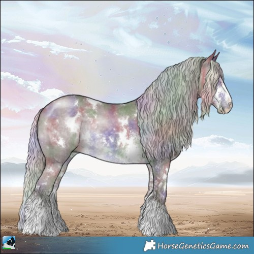 Horse Color:Nacre White Spotted Chocolate Silver Brown Chinchilla Sabino Rabicano 