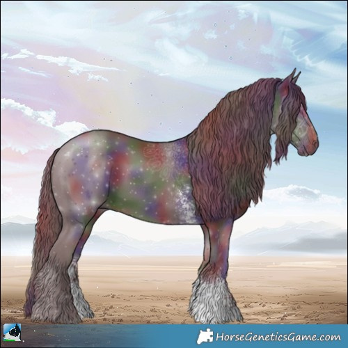 Horse Color:Nacre Chocolate Black Sabino 
