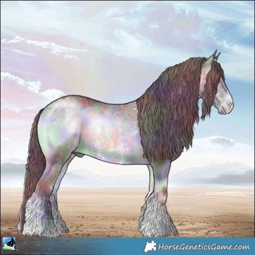 Horse Color:Nacre Chocolate Brown Chinchilla Onyx Sabino 