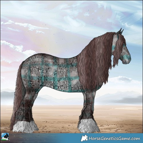 Horse Color:Plaid Chocolate Brown Chinchilla Ice Rabicano