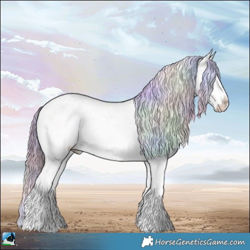 Horse Color:Nacre Chocolate Bay Chinchilla Sabino Rabicano 