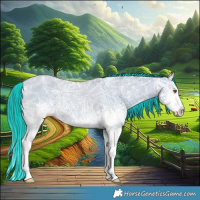 Horse Color:Painted Watercolor White Spotted Classic Champagne Ice Dun Splash