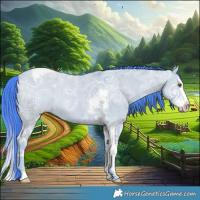 Horse Color:Watercolor Classic Champagne Ice Dun Splash Tobiano 