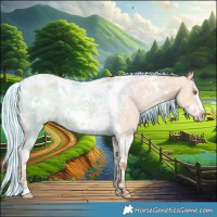 Horse Color:Painted Silver Classic Champagne Ice Dun Splash Tobiano Frame 