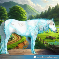 Horse Color:Nacre Thunderstruck Smoky Grullo Ice Tobiano Frame 
