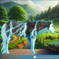 Horse Color:Nacre Thunderstruck Silver Smoky Black Ice Splash 