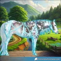 Horse Color:Nacre Thunderstruck White Spotted Silver Smoky Black Ice Splash Tobiano 