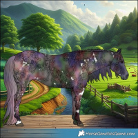Horse Color:Nacre White Spotted Black Ice 