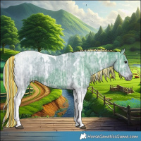 Horse Color:Painted Silver Smoky Grullo Ice Tobiano 