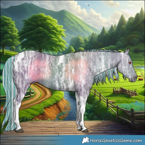 Horse Color:Painted Silver Black Chinchilla Ice Tobiano 