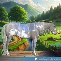 Horse Color:Painted Silver Black Ice Frame