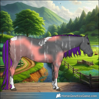 Horse Color:Painted Black Ice Tobiano