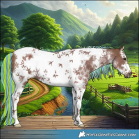 Horse Color:Painted White Spotted Silver Black Splash Tobiano Frame 