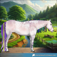 Horse Color:Painted Watercolor Bay Ice Onyx Tobiano 