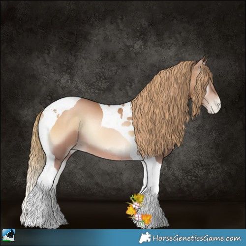 Horse Color:Red Onyx Pearl Tobiano 