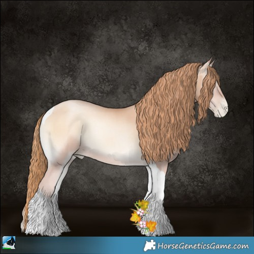 Horse Color:Gold Champagne Pearl Onyx Tobiano Rabicano 