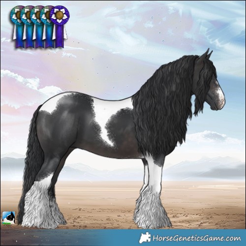 Horse Color:Platinum Brown Tobiano 