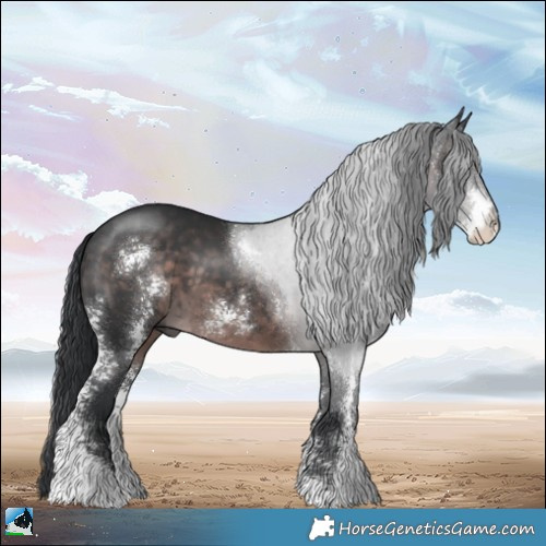 Horse Color:Platinum Brown Sabino 