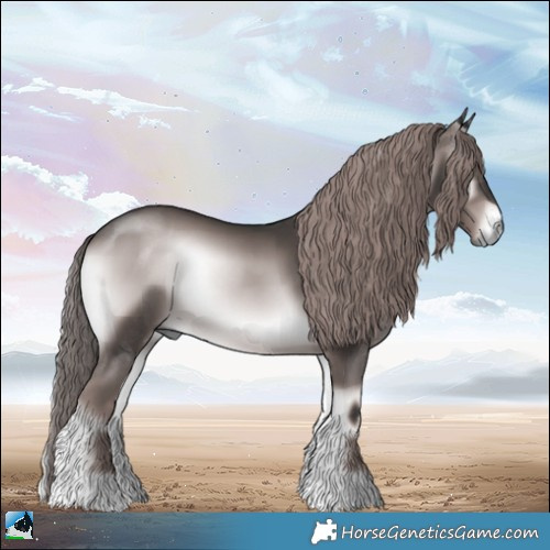 Horse Color:Platinum Liver Red Onyx Tobiano 