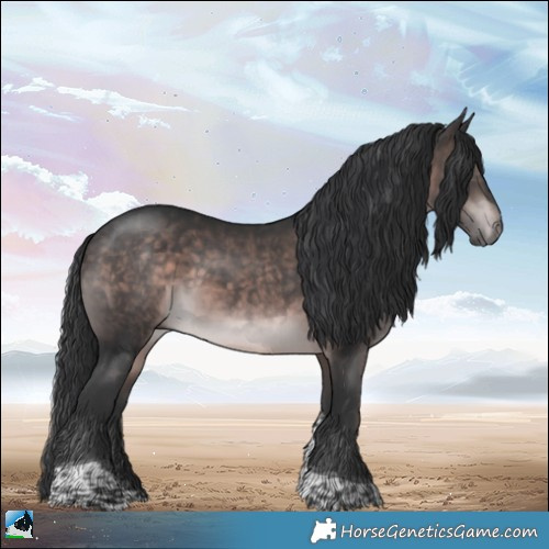 Horse Color:Platinum Brown Tobiano 