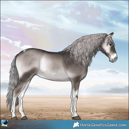 Horse Color:Platinum Liver Red Onyx Tobiano 