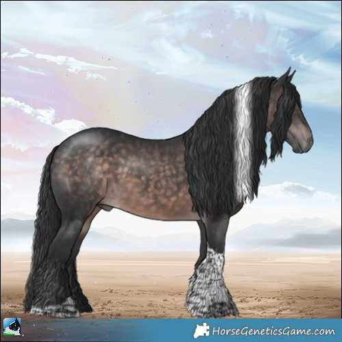 Horse Color:Platinum Brown Tobiano 